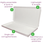White PiP Large Letter Postal Box - 430x219x23mm