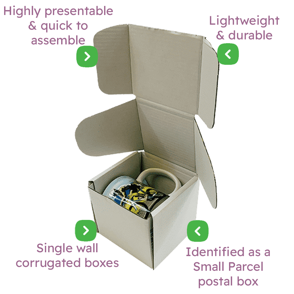 White PiP Small Parcel Postal Box - 102x102x102mm