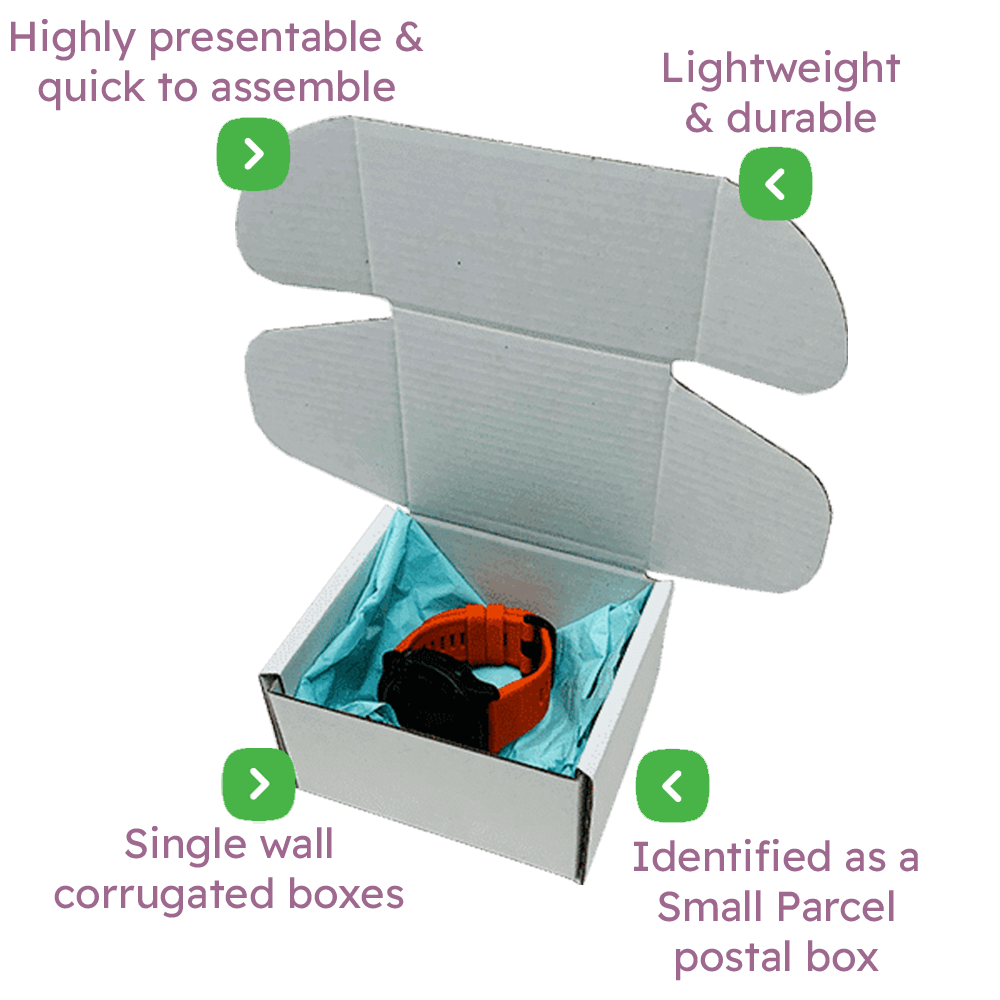 White PiP Small Parcel Postal Box - 110x100x70mm