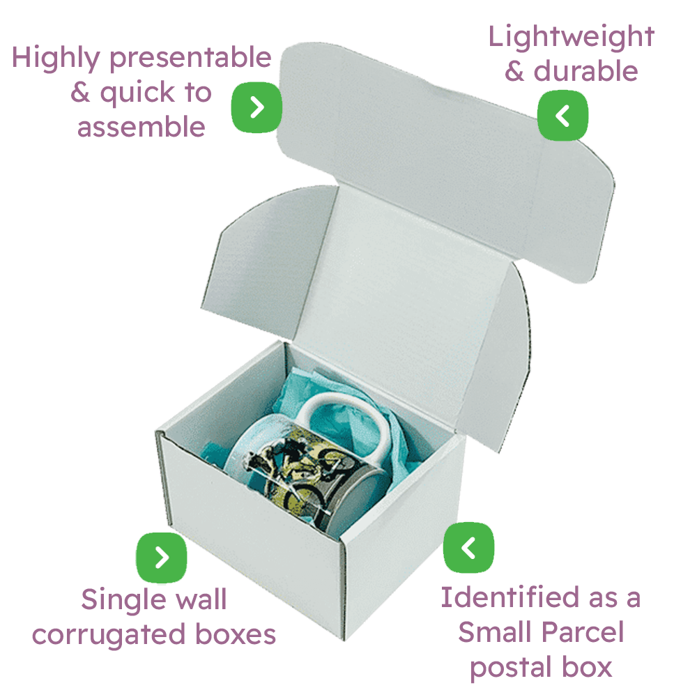 White PiP Small Parcel Postal Box - 152x127x95mm