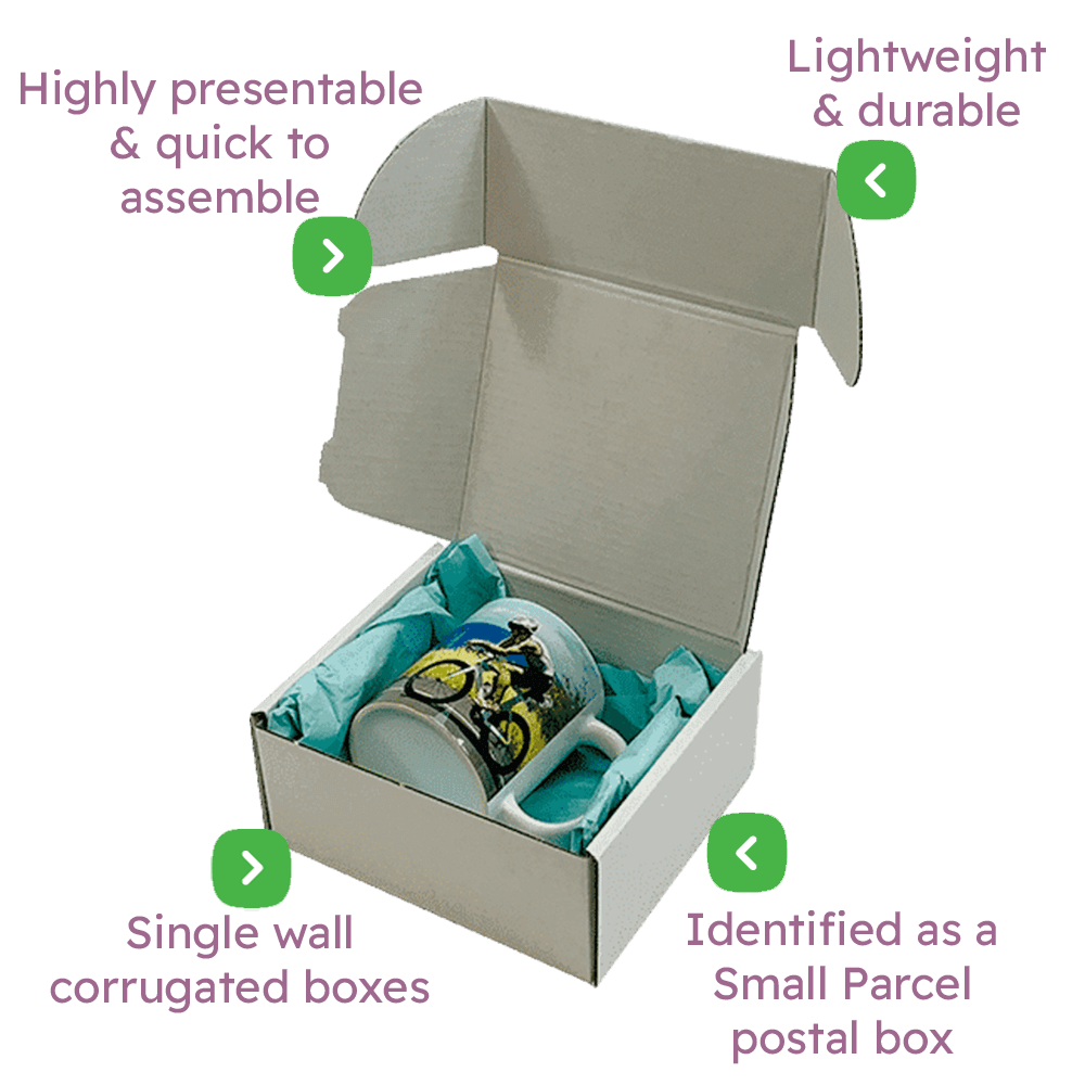 White PiP Small Parcel Postal Box - 160x150x75mm