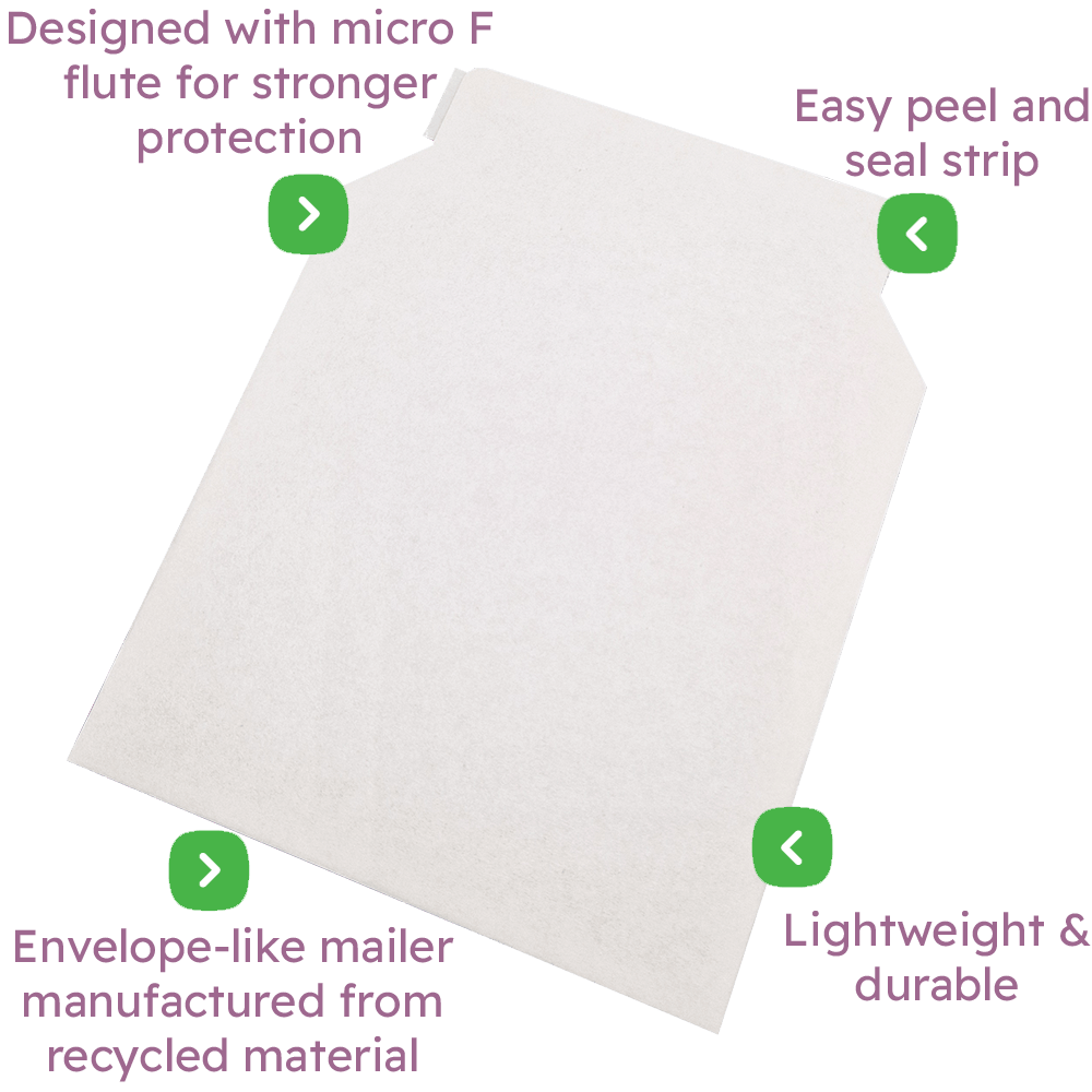 White Capacity Book Mailers - Premium Corrugated - 180x180mm