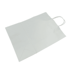 White Twist Handle Paper Carrier Bags - 240x110x310mm