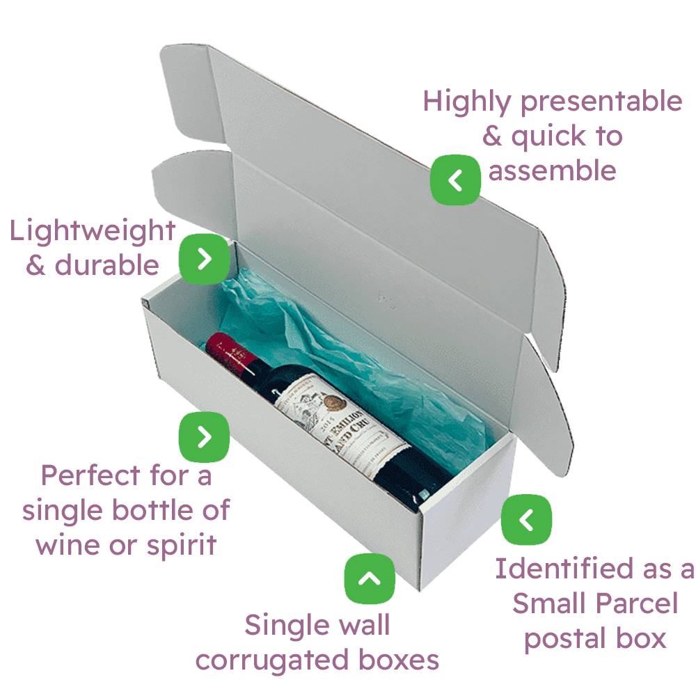 White PiP Small Parcel Postal Box - 340x110x110mm