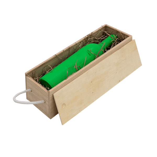 Wooden Wine Bottle Box - 335x95x95mm